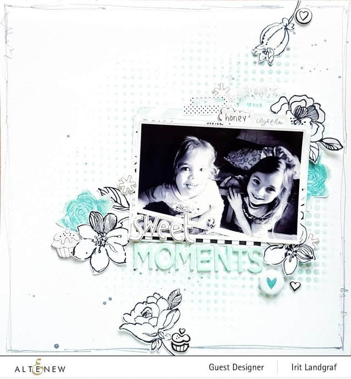 Altenew Ink Spray & Stencil Bundle Halftone Stencil w/ Frayed Leaf and Forest Glades Ink Sprays Bundle