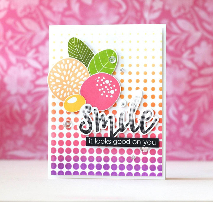 Altenew Ink Spray & Stencil Bundle Halftone Stencil w/ Frayed Leaf and Forest Glades Ink Sprays Bundle