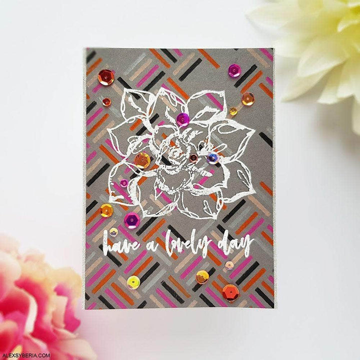 Altenew Ink Spray & Stencil Bundle Square Weave Pattern Stencil & Ink Spray Bundle
