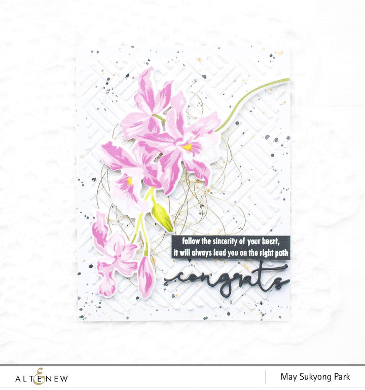 Altenew Ink Spray & Stencil Bundle Square Weave Pattern Stencil & Ink Spray Bundle
