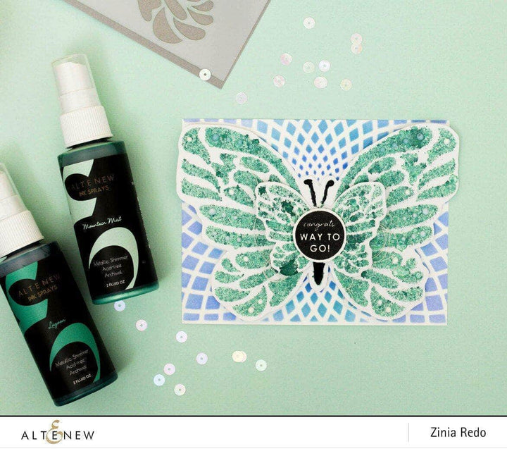 Altenew Ink Spray & Stencil Bundle Sunburst Stencil & Ink Spray Bundle