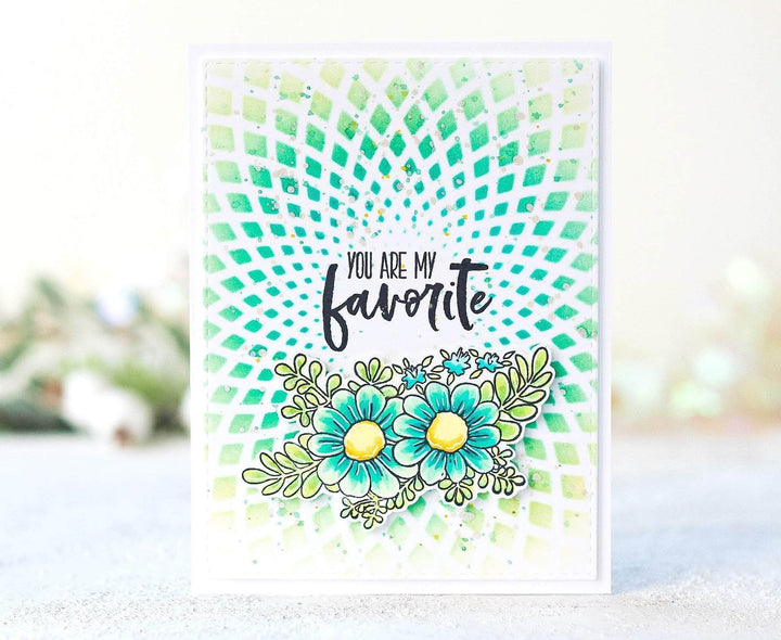 Altenew Ink Spray & Stencil Bundle Sunburst Stencil & Ink Spray Bundle