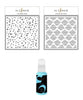 Altenew Ink Spray & Stencil Bundle Tiny Bubbles and Sketched Lines Stencils w/ Ocean Waves Ink Spray Bundle