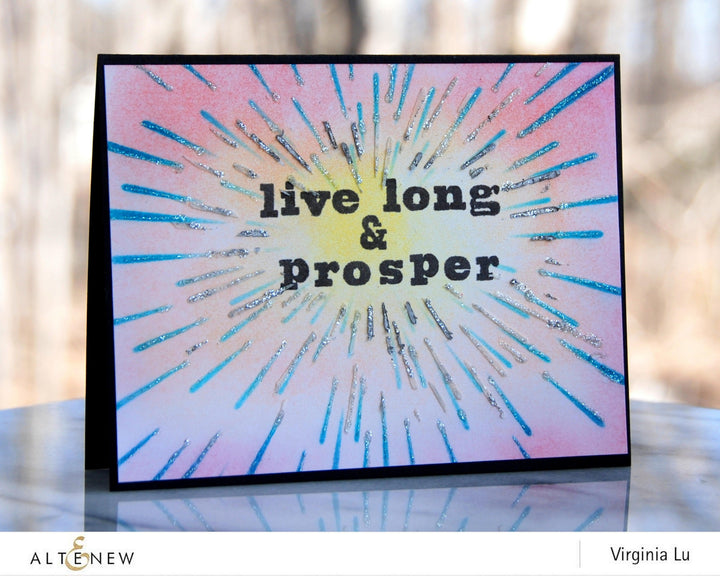 Altenew Ink Spray & Stencil Bundle Warp Speed Stencil & Ink Spray Bundle