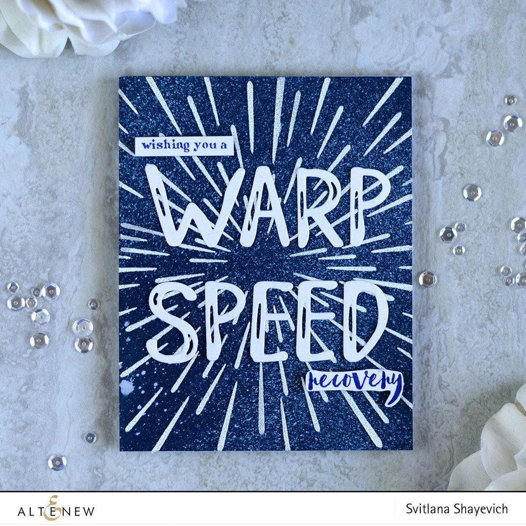Altenew Ink Spray & Stencil Bundle Warp Speed Stencil & Ink Spray Bundle