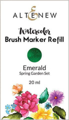 Be Creative Arts Crafts Liquid Watercolor Emerald Liquid Watercolor - Brush Marker Refill (Spring Garden Set)