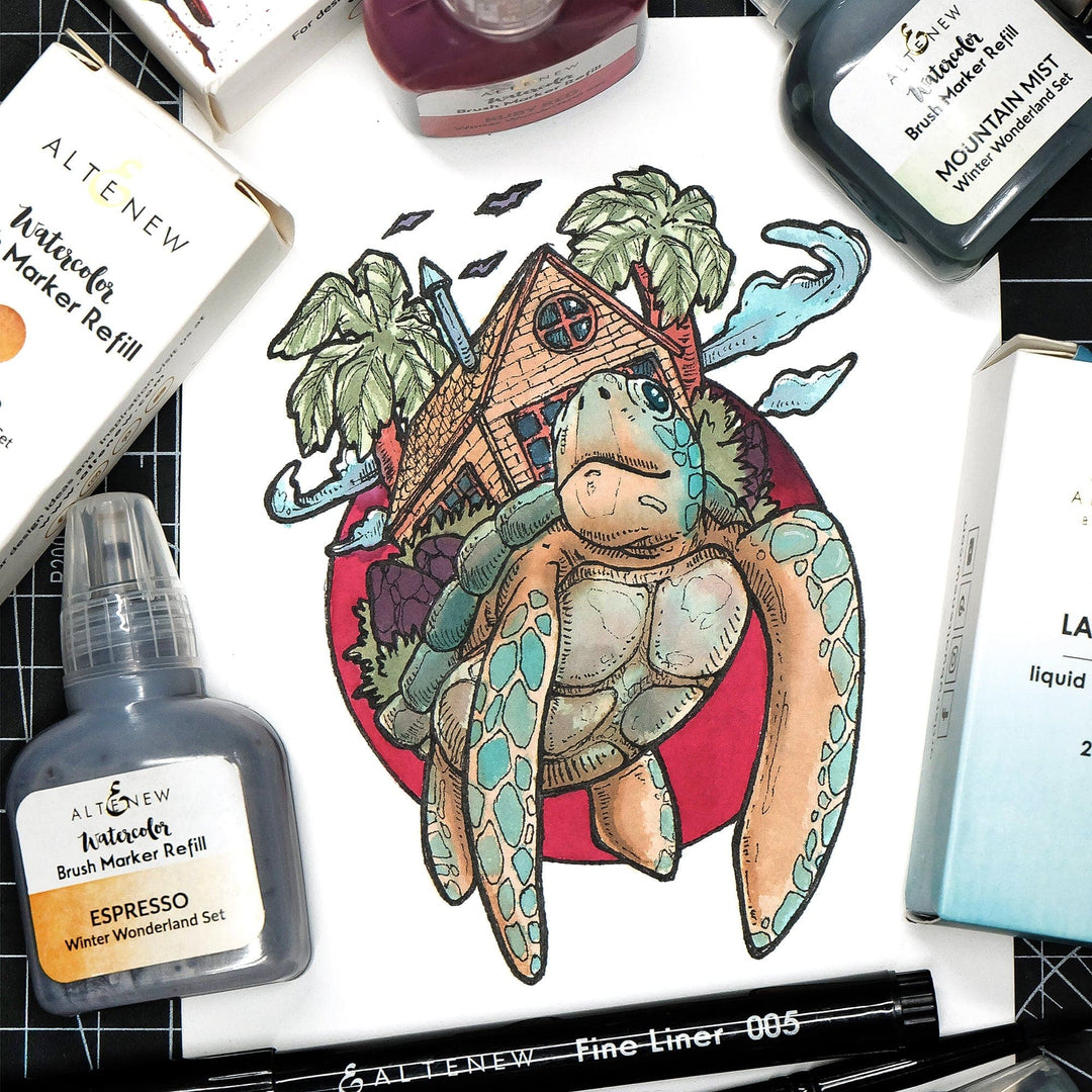 Ruby Red Liquid Watercolor - Brush Marker Refill
