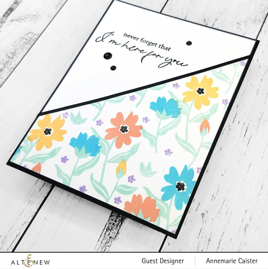 Altenew Mini Delight Mini Delight: Budding Wallpaper Stamp & Die Set