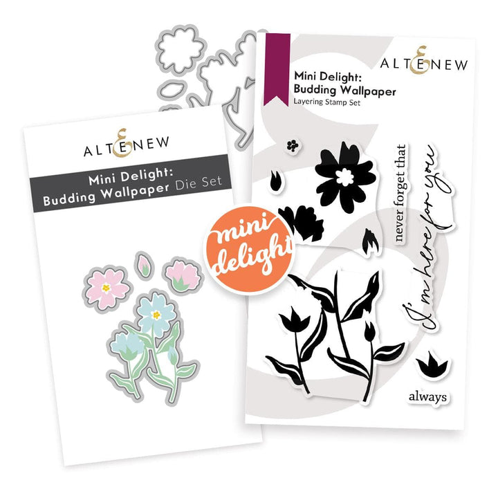 Altenew Mini Delight Mini Delight: Budding Wallpaper Stamp & Die Set