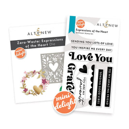Mini Delight: Expressions of the Heart Stamp & Die Set