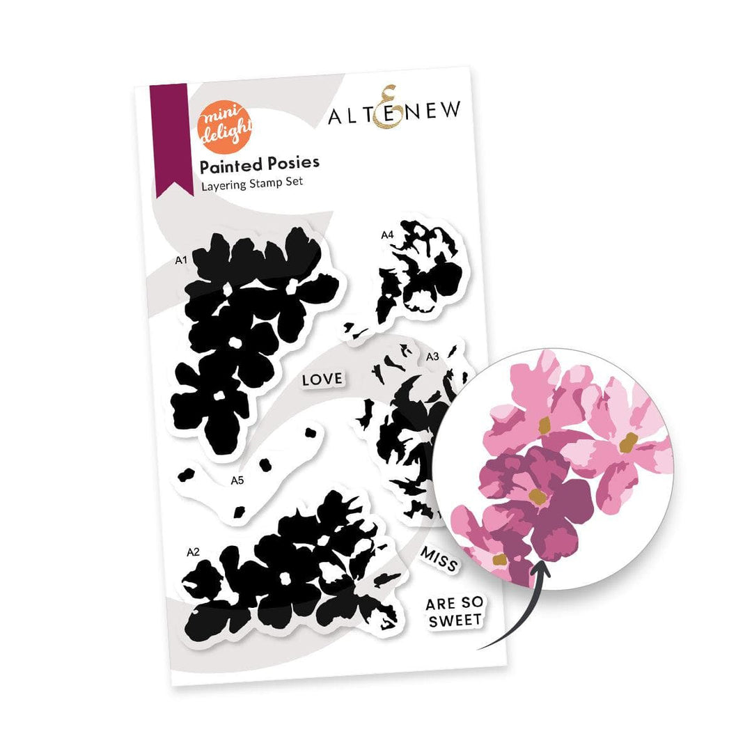 Mini Delight: Painted Posies Stamp & Die Set
