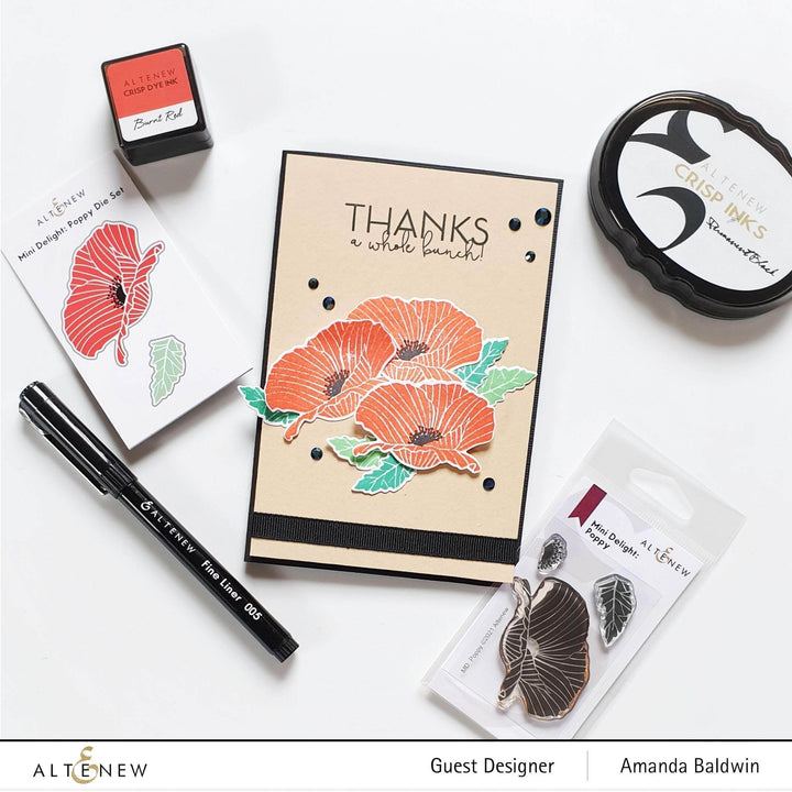 Altenew Mini Delight Mini Delight: Poppy Stamp & Die Set