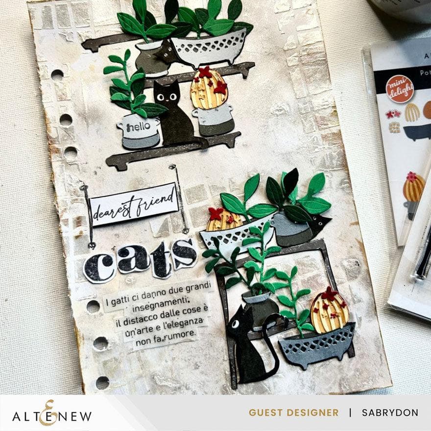 Mini Delight: Potted Shelves Stamp & Die Set