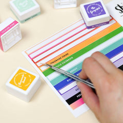 Misil Craft Decals Mini Ink Cubes Label Set - 2023 Amy Tangerine Collection