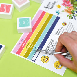 Misil Craft Decals Mini Ink Cubes Label Set - Deco Garden