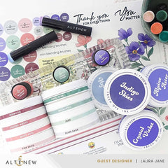 Round Ink Pads Label Set - Colorful Charisma Fresh Dye Ink Bundle