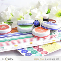 Round Ink Pads Label Set - Colorful Charisma Fresh Dye Ink Bundle