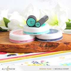 Round Ink Pads Label Set - Colorful Charisma Fresh Dye Ink Bundle