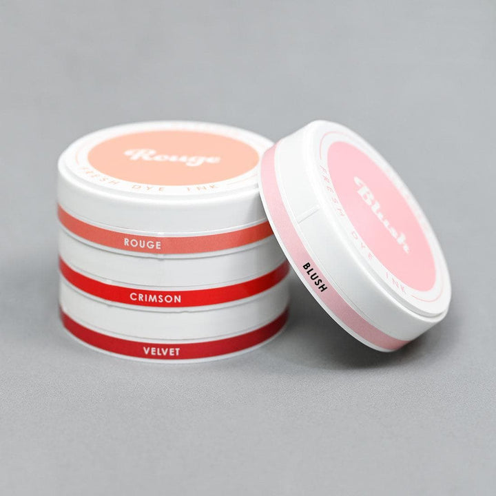 Round Ink Pads Label Set - Colorful Charisma Fresh Dye Ink Bundle