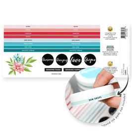 Misil Craft Decals Round Ink Pads Label Set - Red Sunset, Sweet Dreams
