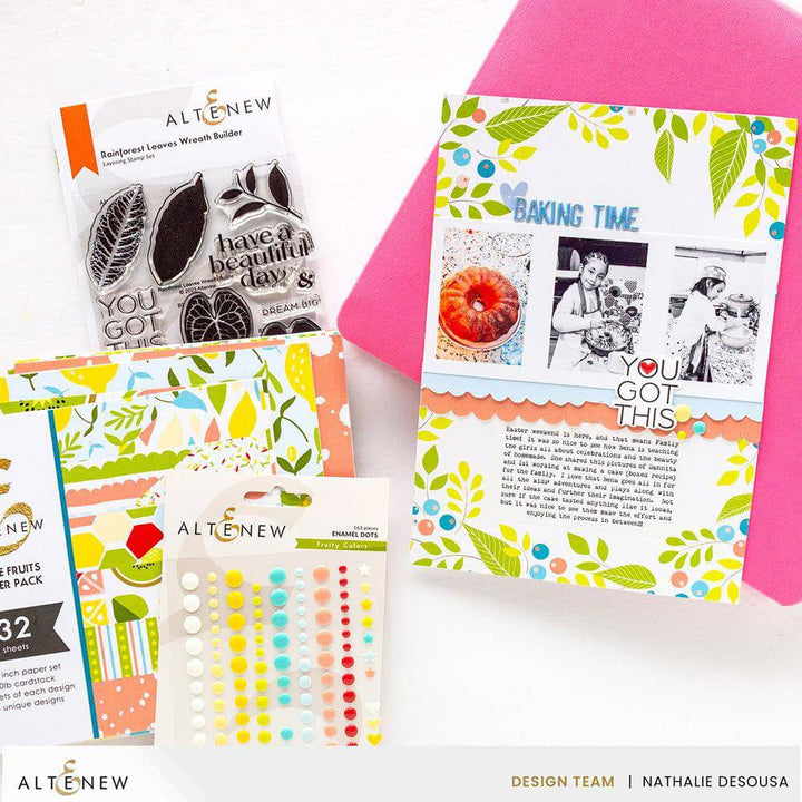 Photocentric Pattern Paper Cute Fruits 6x6 Paper Pack