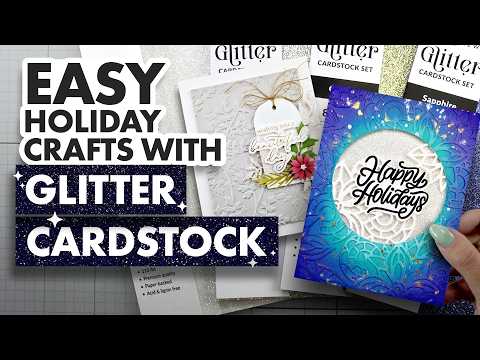 Glitter Cardstock Set - Citrine (8.5x11, 10 sheets)