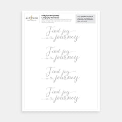 Travel-Inspired Calligraphy Worksheets (Printed) – Brush Lettering for Beginners!