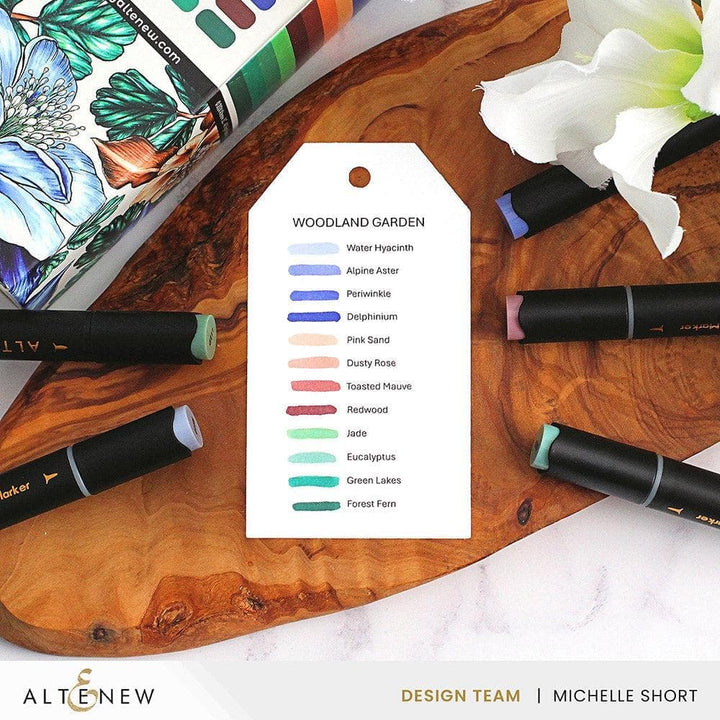 Artist Alcohol Markers Set L & Sweet Jasmine Stamp Set Bundle