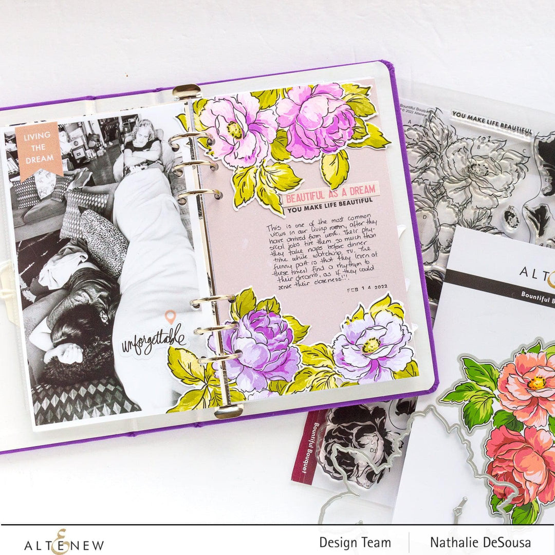Altenew Stamp & Die Bundle Bountiful Bouquet Stamp & Die Bundle
