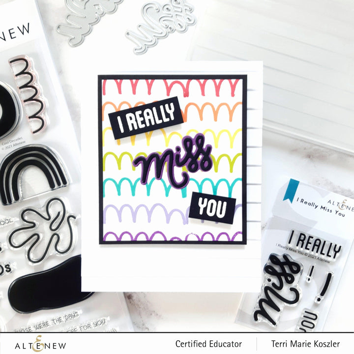 Altenew Stamp & Die Bundle I Really Miss You Stamp & Die Bundle