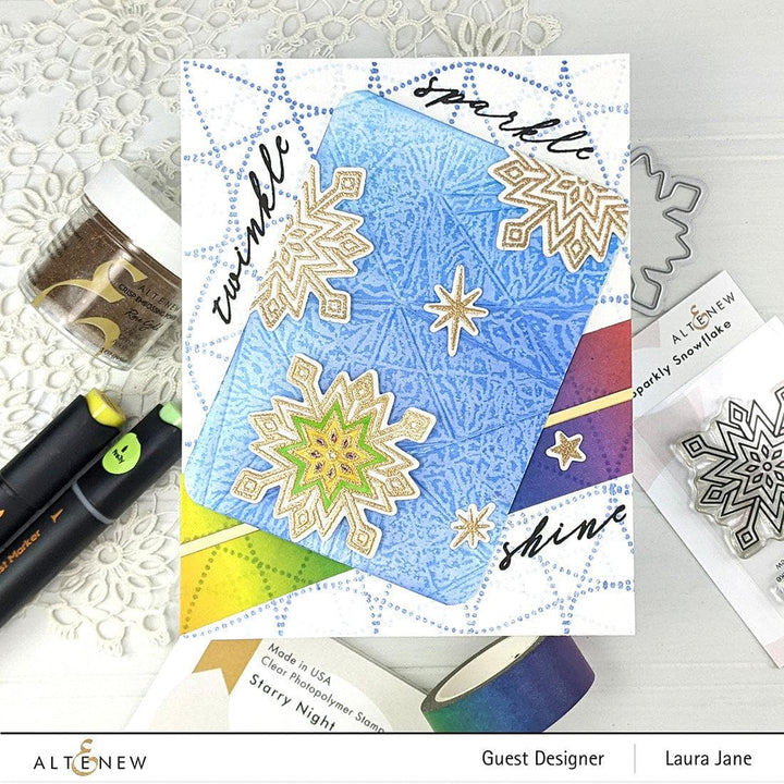 Altenew Stamp & Die Bundle Sparkly Snowflake Stamp & Die Bundle