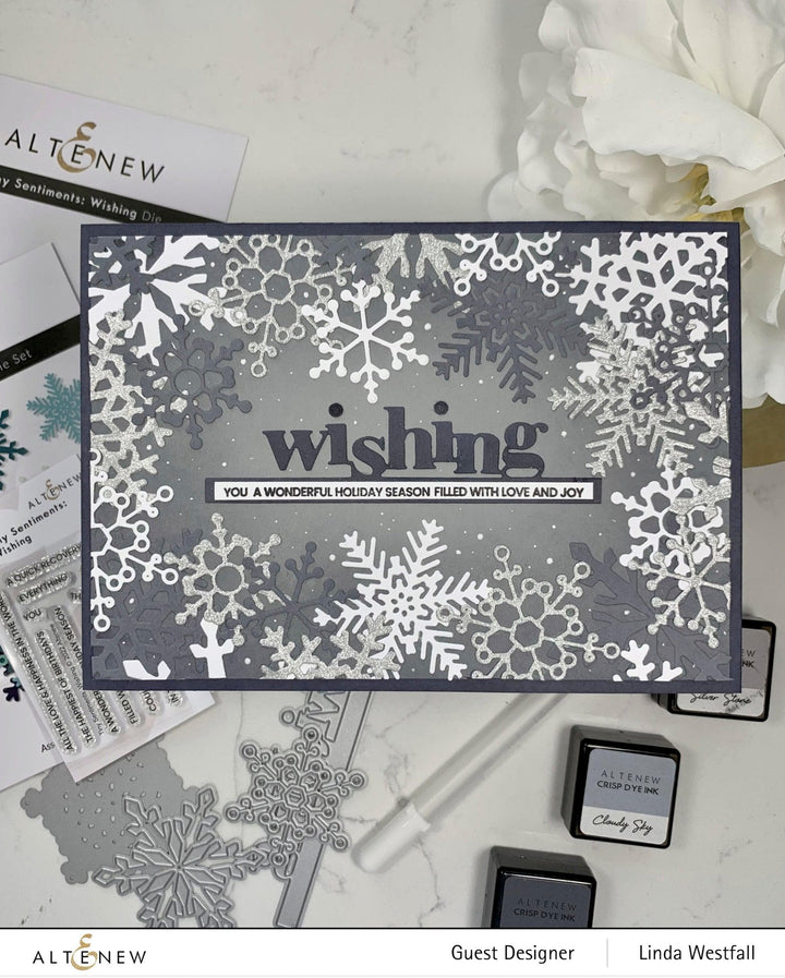 Altenew Stamp & Die Bundle Tiny Sentiments: Wishing Stamp & Die Bundle