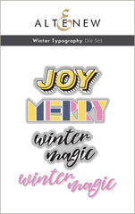 Altenew Stamp & Die Bundle Winter Typography Stamp & Die Bundle