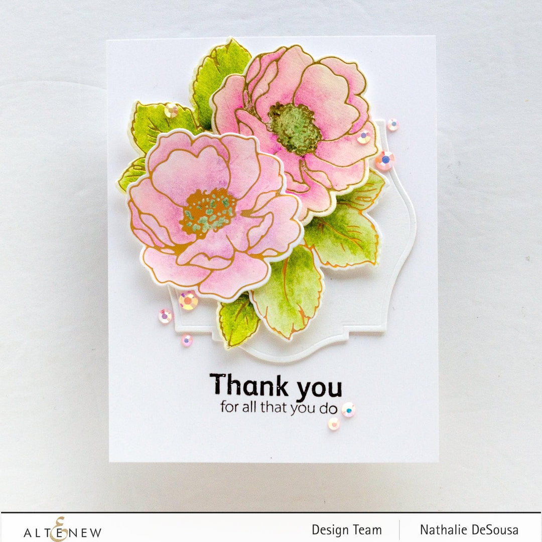 Altenew Stamp & Die & Hot Foil Plate Bundle Build-A-Flower: Wild Rose Complete Bundle