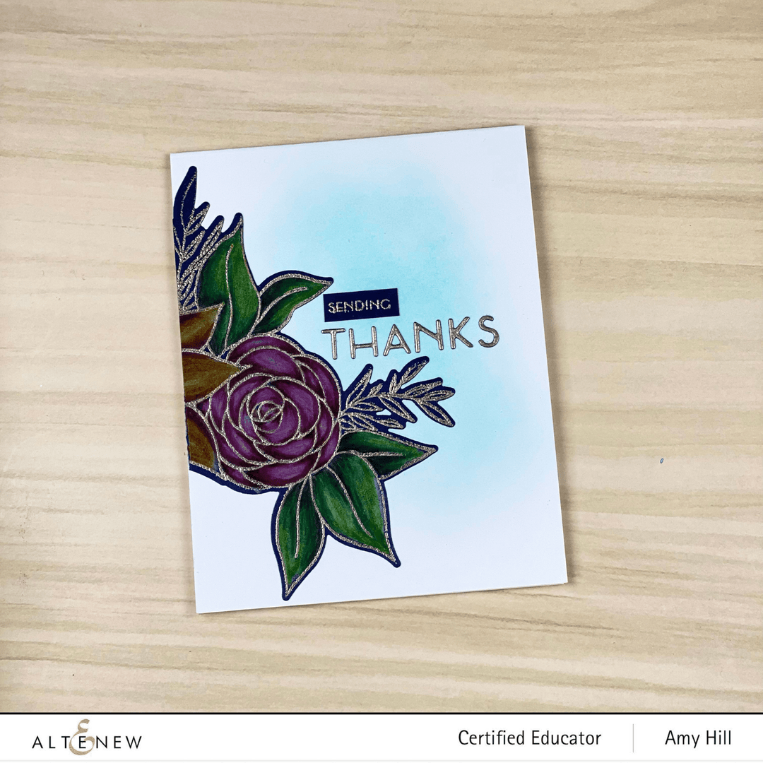 Altenew Stamp & Die & Stencil Bundle Calming Cluster Stamp & Die & Stencil Bundle