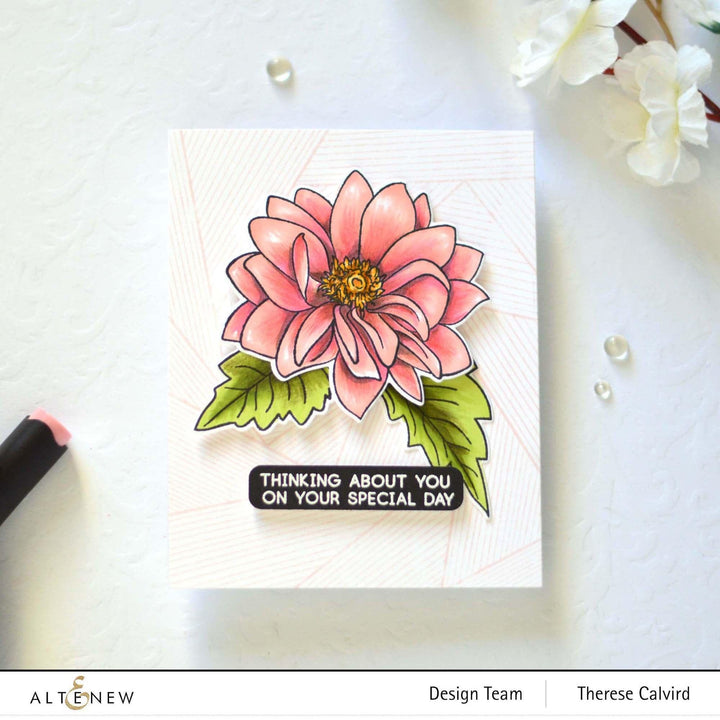 Altenew Stamp & Die & Stencil Bundle Dazzling Dahlia Stamp & Die & Stencil Bundle
