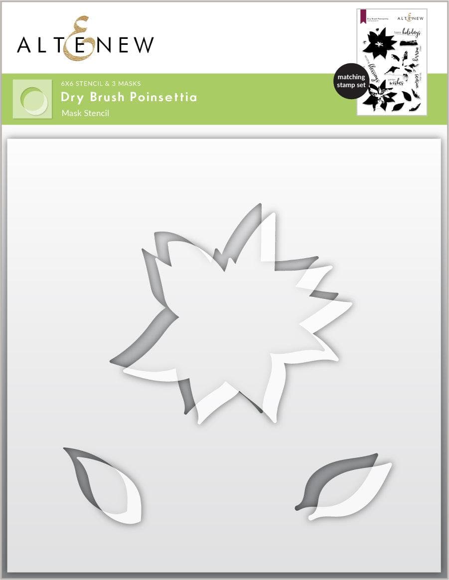 Altenew Stamp & Die & Stencil Bundle Dry Brush Poinsettia Stamp & Die & Stencil Bundle