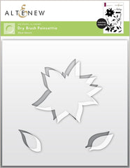 Altenew Stamp & Die & Stencil Bundle Dry Brush Poinsettia Stamp & Die & Stencil Bundle