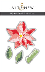 Altenew Stamp & Die & Stencil Bundle Dry Brush Poinsettia Stamp & Die & Stencil Bundle