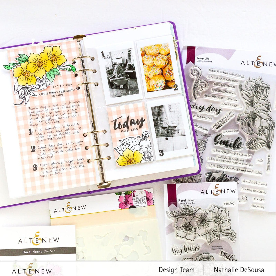 Altenew Stamp & Die & Stencil Bundle Enjoy Life Stamp & Die & Stencil Bundle
