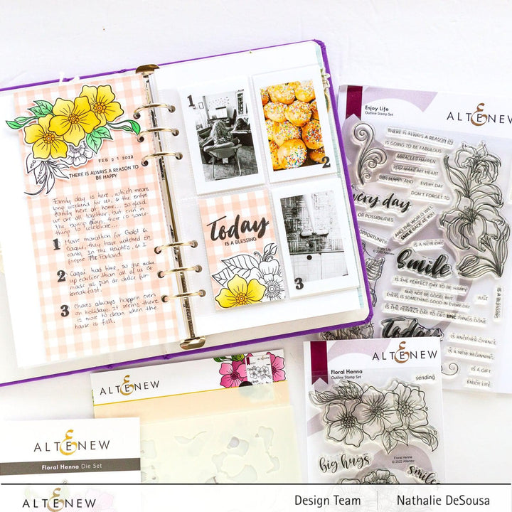 Altenew Stamp & Die & Stencil Bundle Enjoy Life Stamp & Die & Stencil Bundle