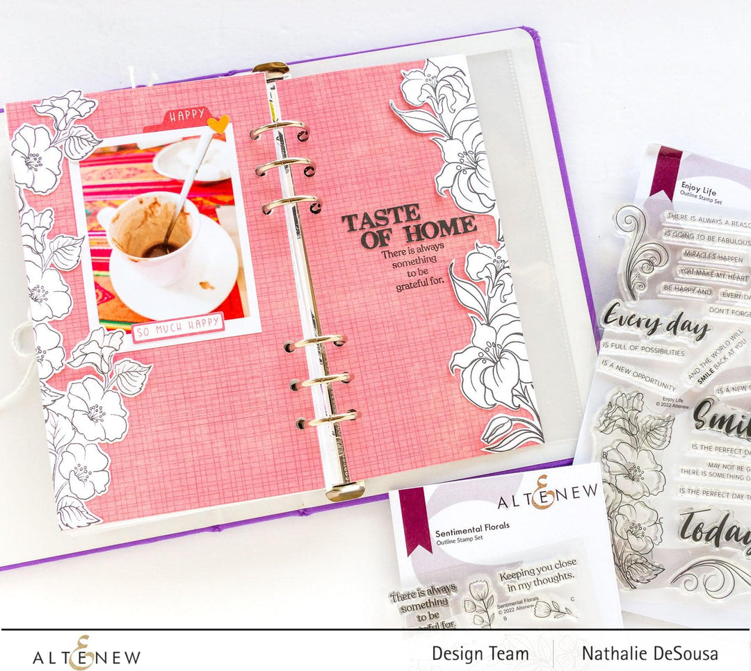 Altenew Stamp & Die & Stencil Bundle Enjoy Life Stamp & Die & Stencil Bundle