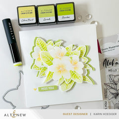 Altenew Stamp & Die & Stencil Bundle Exotic Plumerias