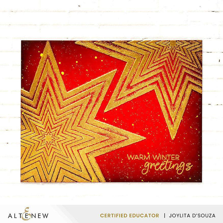 Altenew Stamp & Die & Stencil Bundle Linear Life Poinsettias