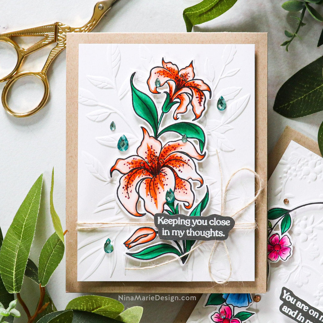 Altenew Stamp & Die & Stencil Bundle Sentimental Florals Stamp & Die & Stencil Bundle