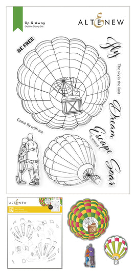 Altenew | Card Making, Scrapbooking & Paper-Crafting Supplies! Stamp & Die & Stencil Bundle Up & Away Stamp & Die & Coloring Stencil Bundle