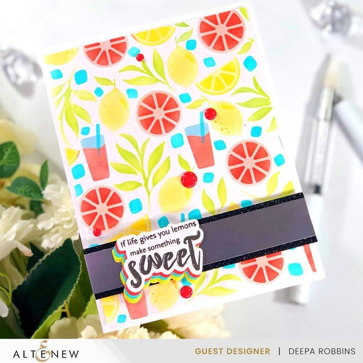 Altenew Stamp & Die & Stencil Bundle Zesty Life