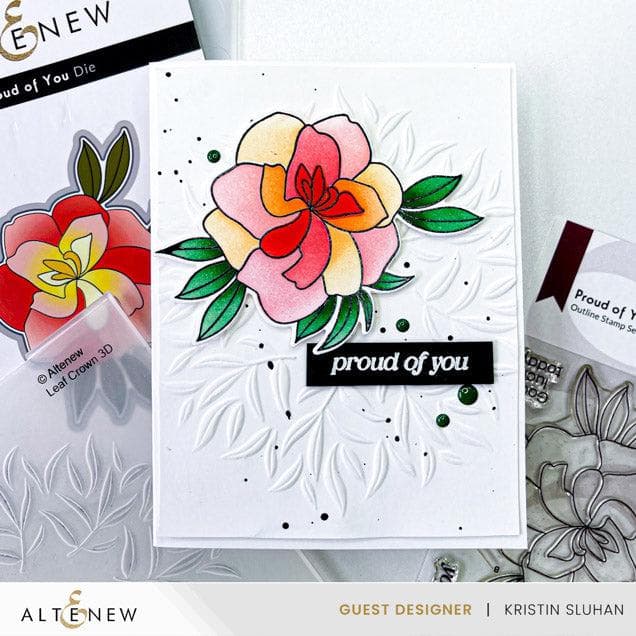 Altenew Stamp & Die & Stencil & Embossing Folder Bundle Proud Of You