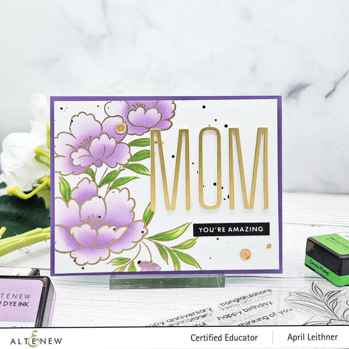 Altenew Stamp & Stencil & Embossing Folder Bundle Soft Blossoms