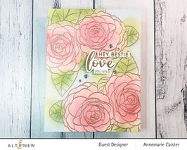 Altenew Stamp & Watercolor Bundle Paint-A-Flower: Camellia Waterhouse & Hawaiian Shores Brush & Fine Tip Pens Bundle